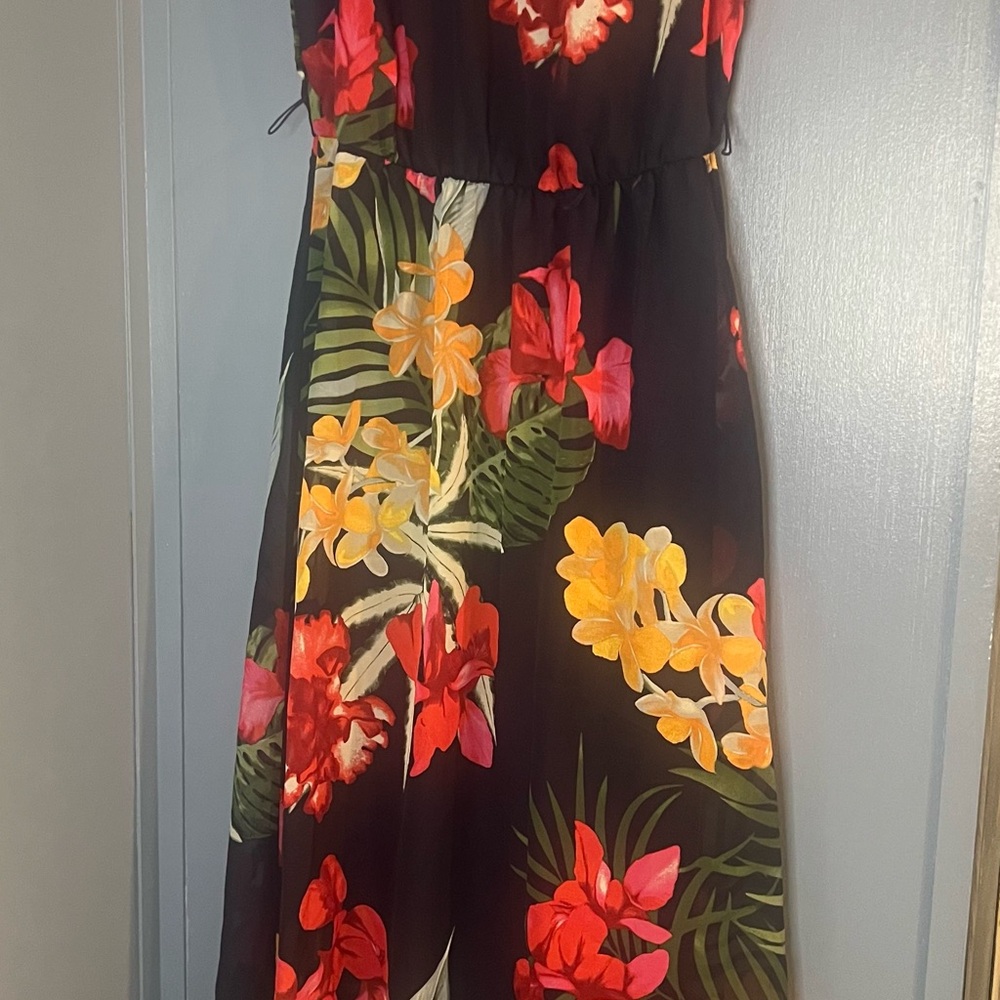 Apt. 9 High Low Floral Dress - Navy and Orange - Picture 3 of 13